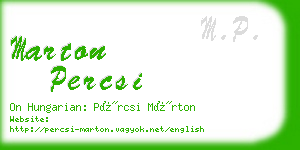 marton percsi business card